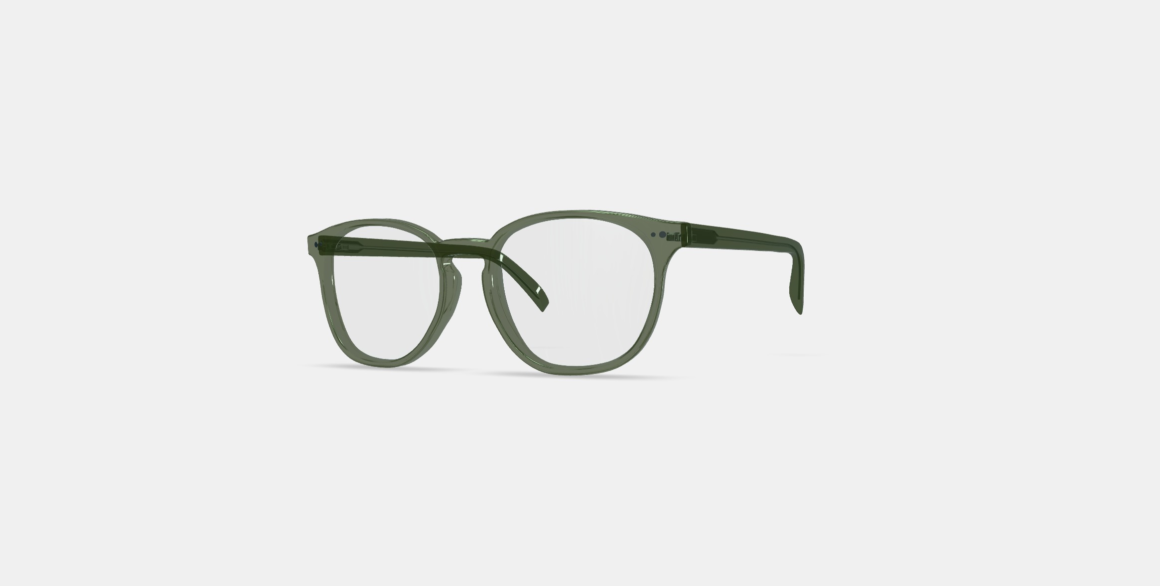 Carlton Low Bridge Fit Eyeglasses in Seaweed Crystal 3D model_12