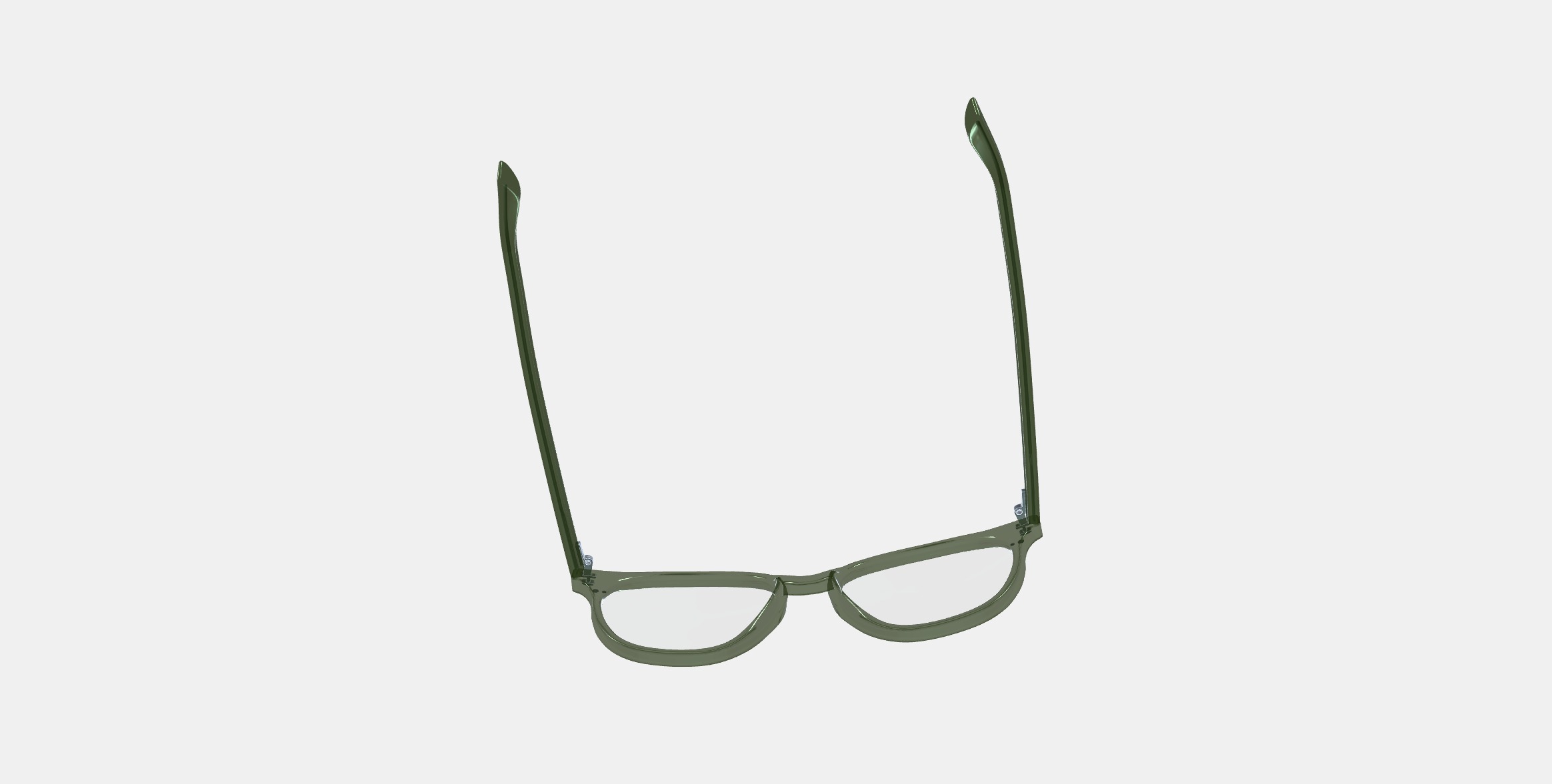 Carlton Low Bridge Fit Eyeglasses in Seaweed Crystal 3D model_2