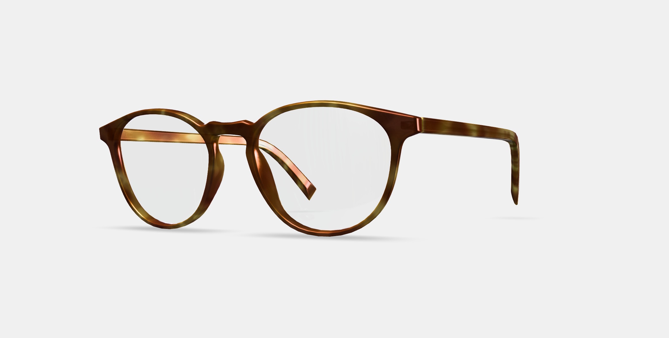 Butler Low Bridge Fit Eyeglasses in Butterscotch Tortoise 3D model_14