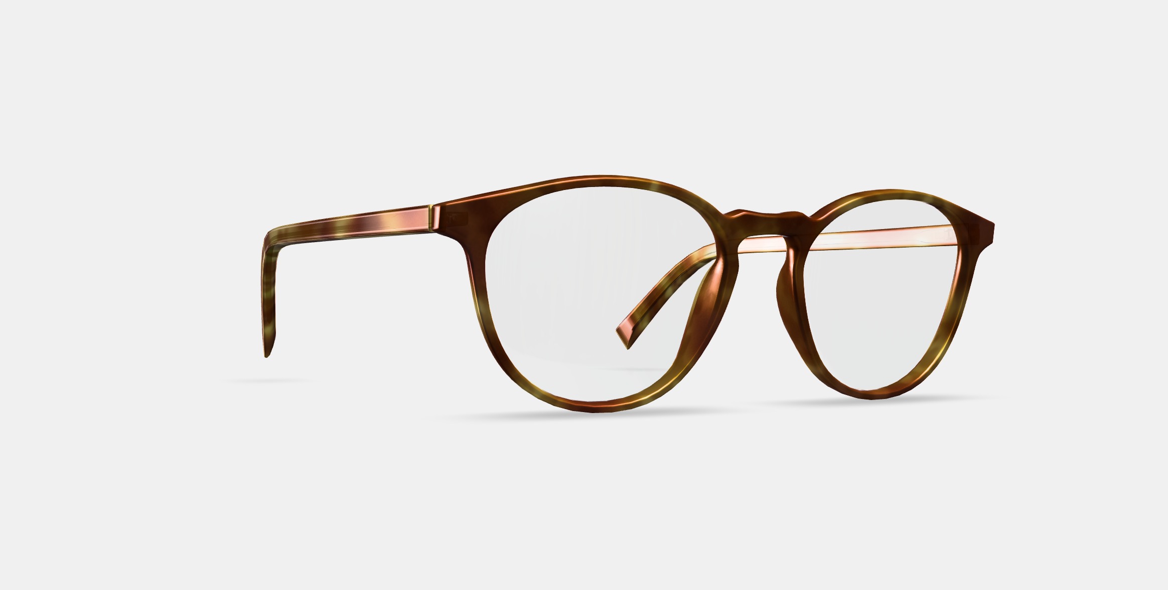 Butler Low Bridge Fit Eyeglasses in Butterscotch Tortoise 3D model_5