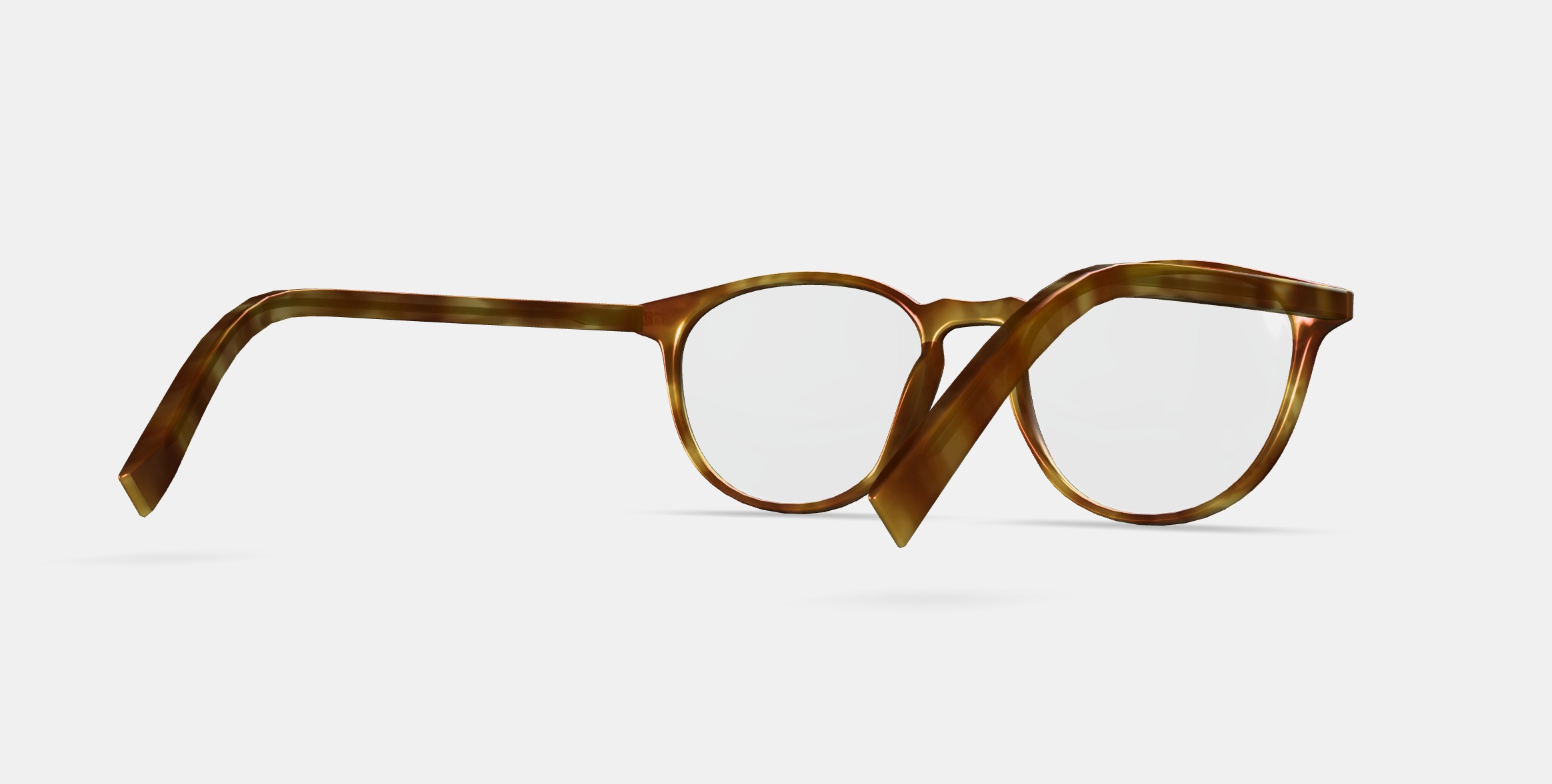Butler Low Bridge Fit Eyeglasses in Butterscotch Tortoise 3D model_9