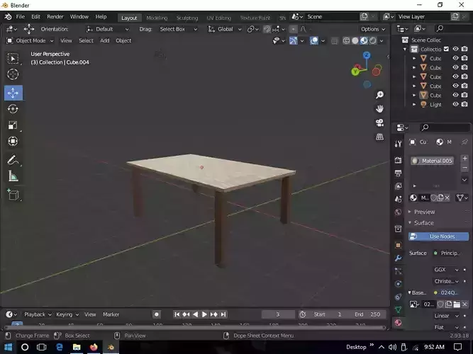 DINNER TABLE 3D MODEL