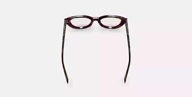 Camila Eyeglasses in Oxblood with Striped Elm