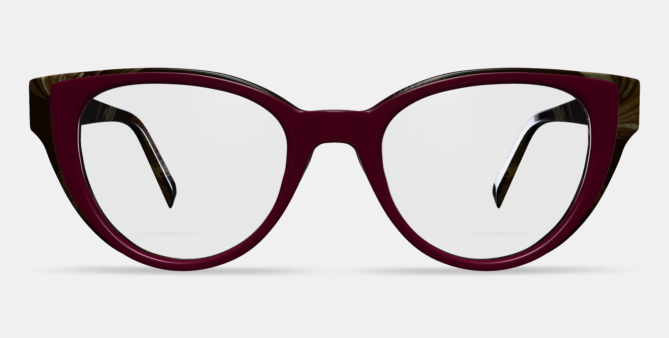 Camila Eyeglasses in Oxblood with Striped Elm 3D model_15