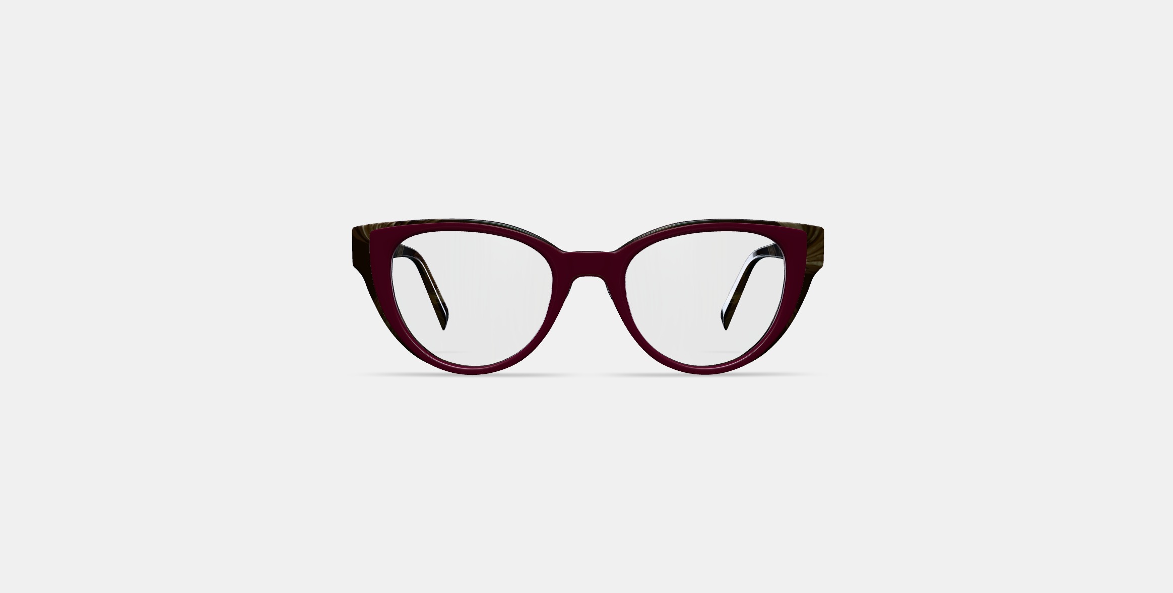 Camila Eyeglasses in Oxblood with Striped Elm 3D model_10