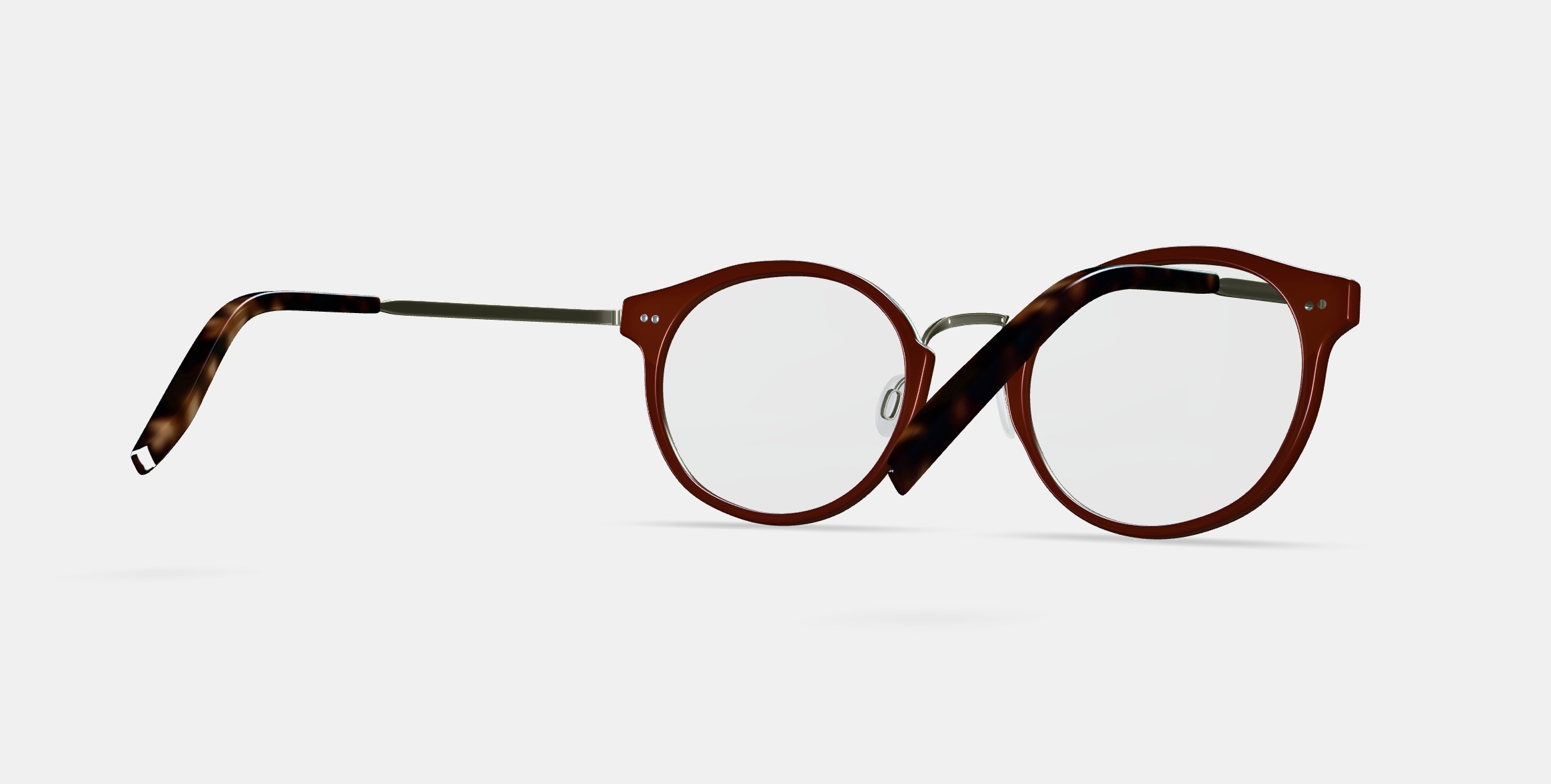 Jayla Eyeglasses in Russet Red with Riesling 3D model_2