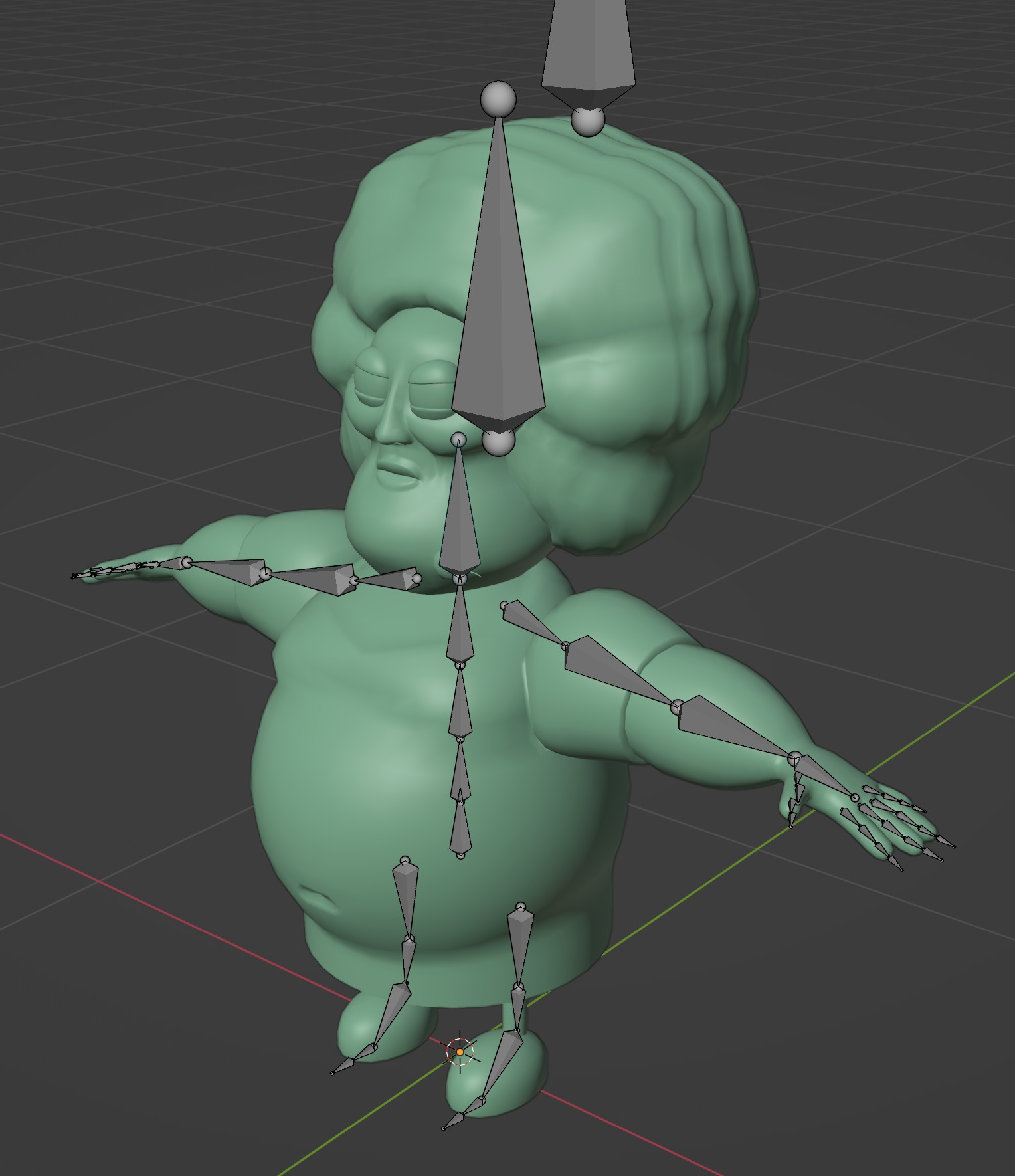 Angry Woman Low-poly 3D model_6