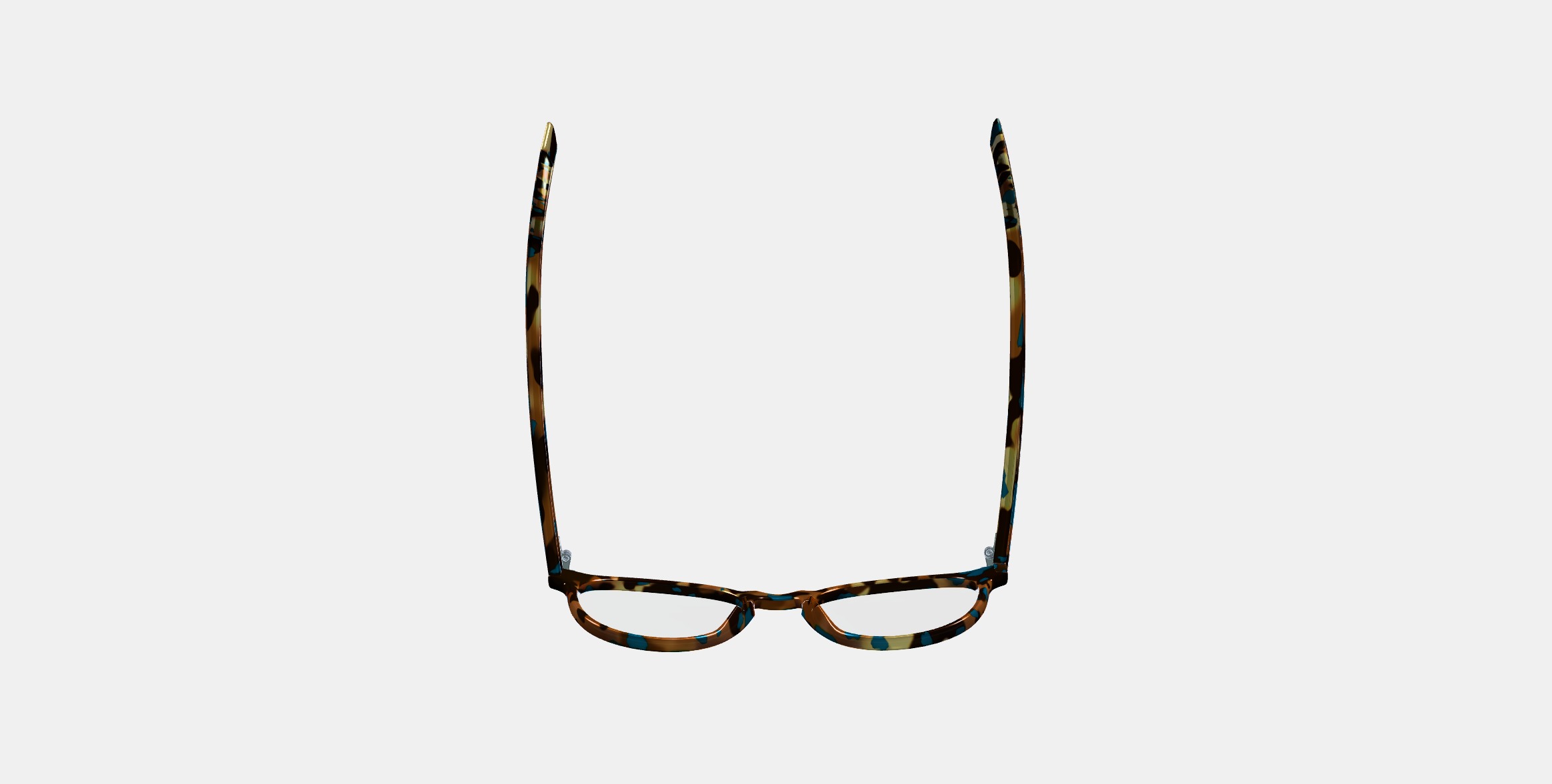Butler Eyeglasses in Teal Tortoise 3D model_8