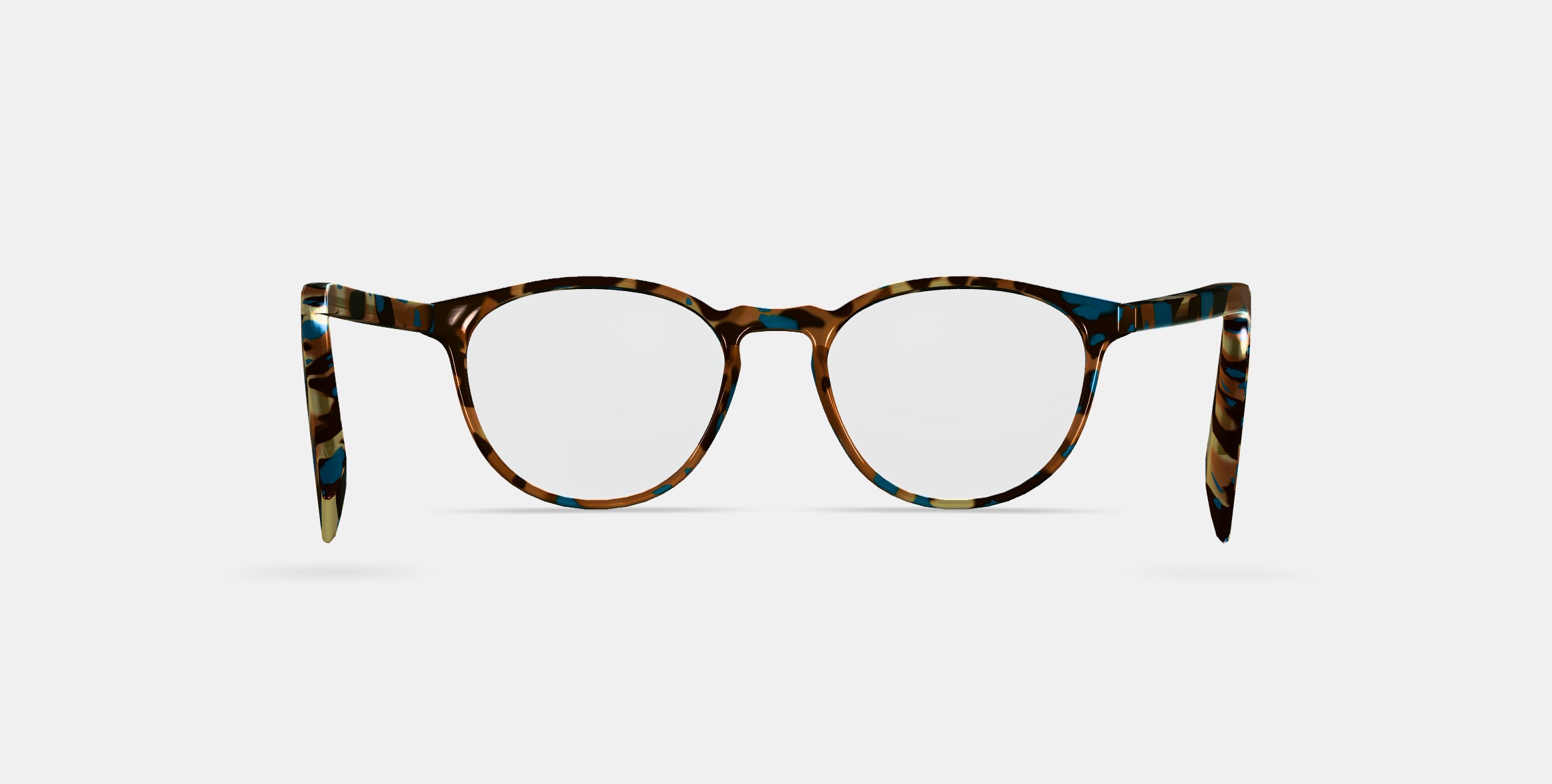 Butler Eyeglasses in Teal Tortoise 3D model_15