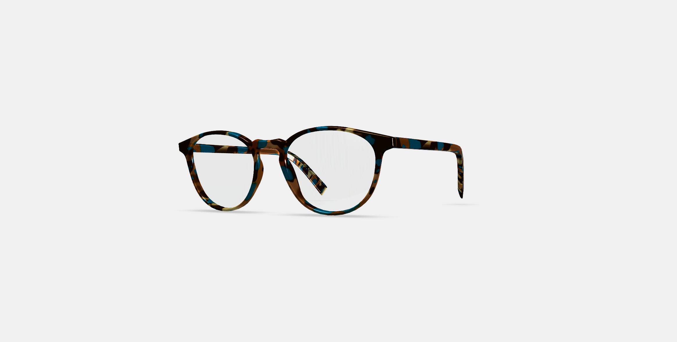Butler Eyeglasses in Teal Tortoise 3D model_12