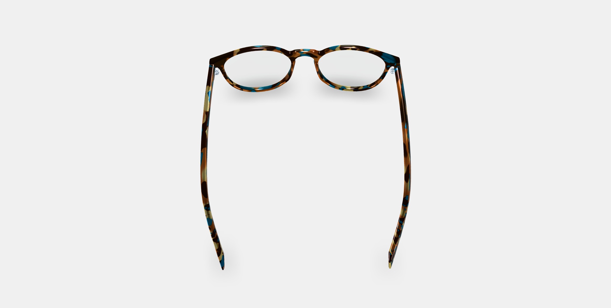 Butler Eyeglasses in Teal Tortoise 3D model_3