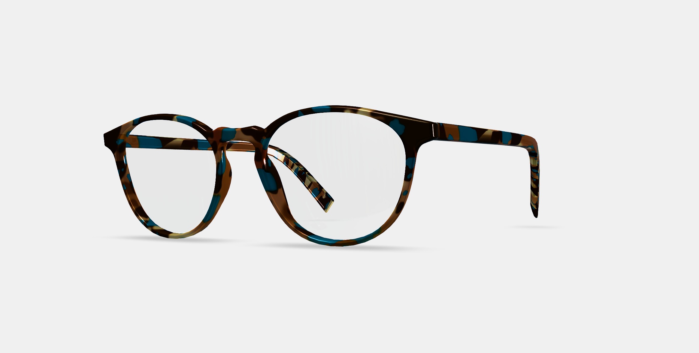 Butler Eyeglasses in Teal Tortoise 3D model_13