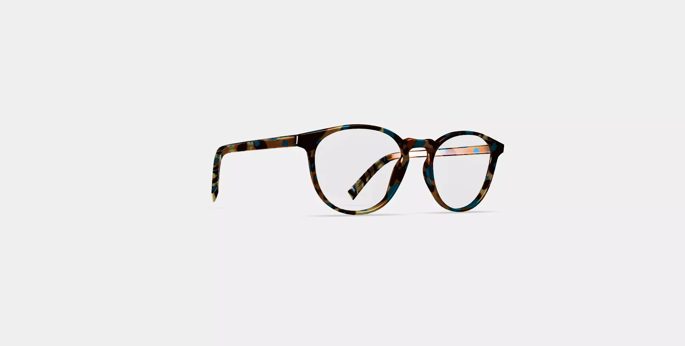 Butler Eyeglasses in Teal Tortoise 3D model_0
