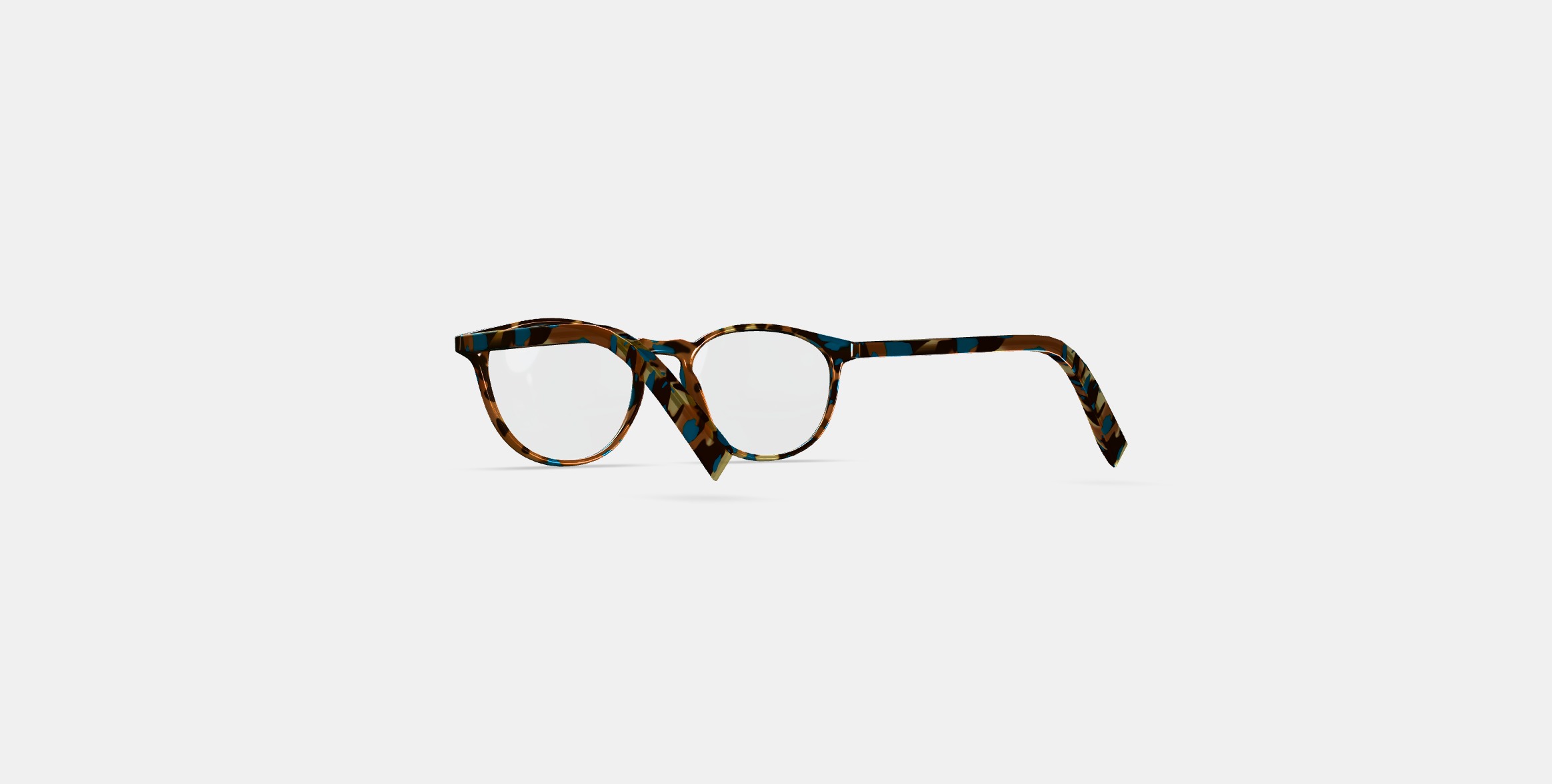 Butler Eyeglasses in Teal Tortoise 3D model_16