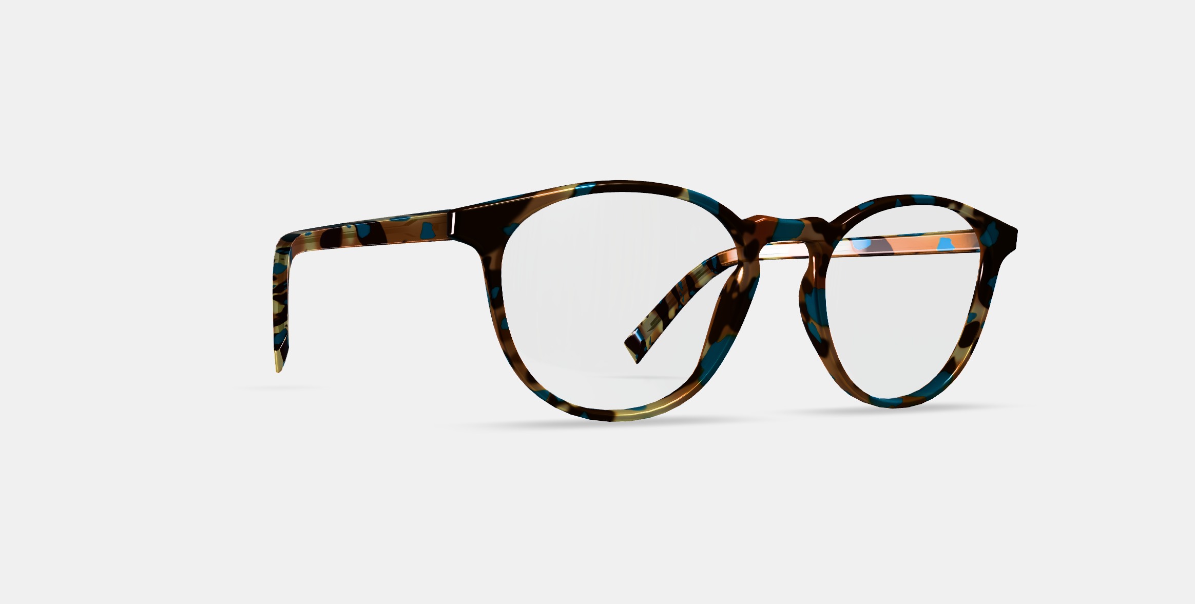 Butler Eyeglasses in Teal Tortoise 3D model_10