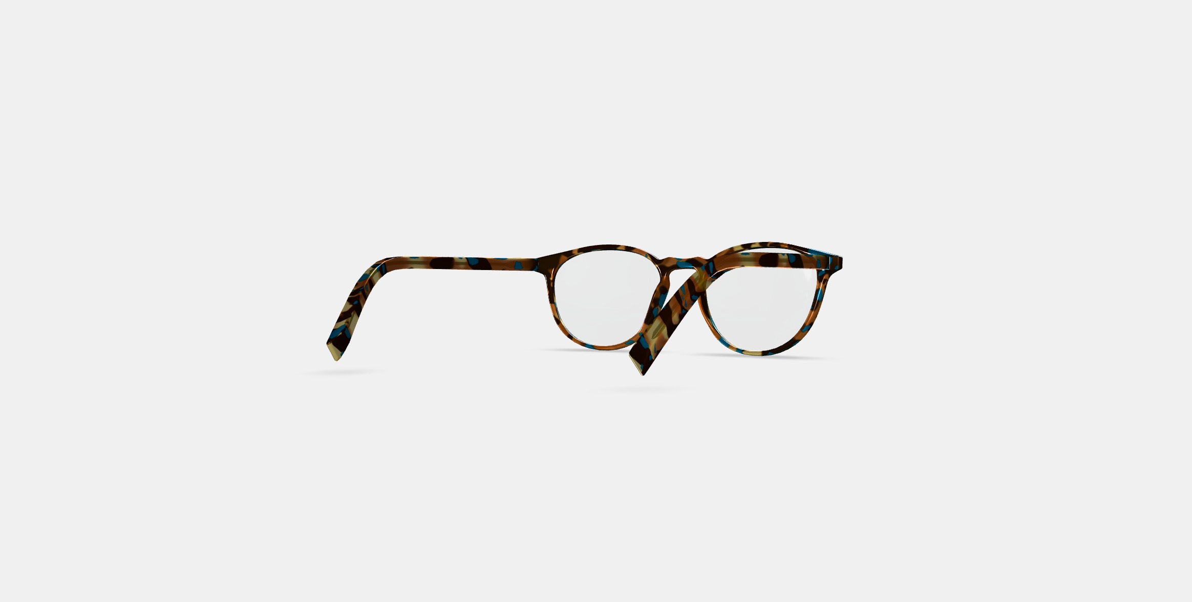 Butler Eyeglasses in Teal Tortoise 3D model_5