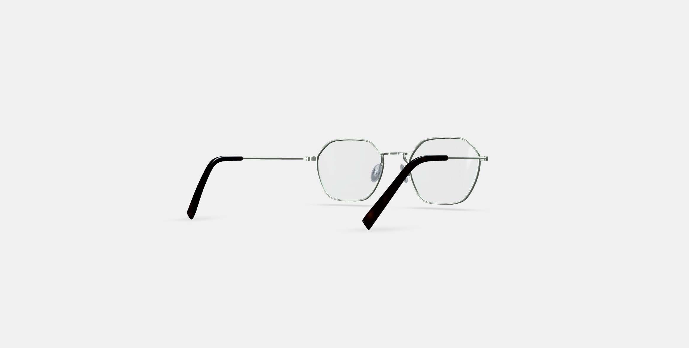 Keiko Eyeglasses in Polished Silver 3D model_5