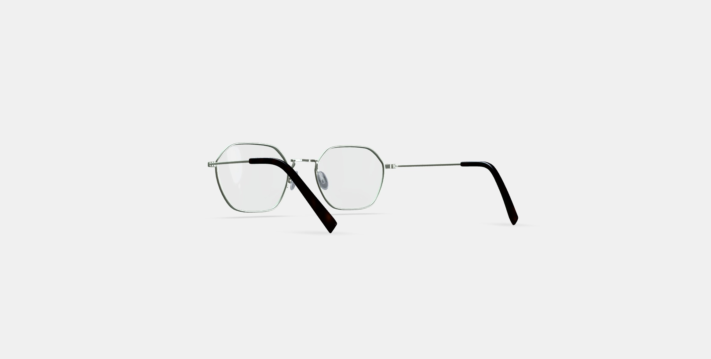 Keiko Eyeglasses in Polished Silver 3D model_16