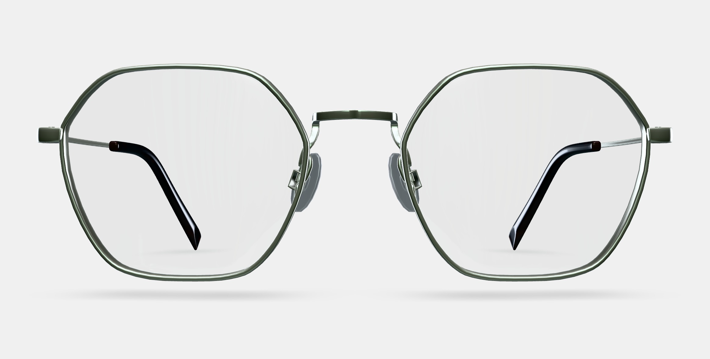 Keiko Eyeglasses in Polished Silver 3D model_11
