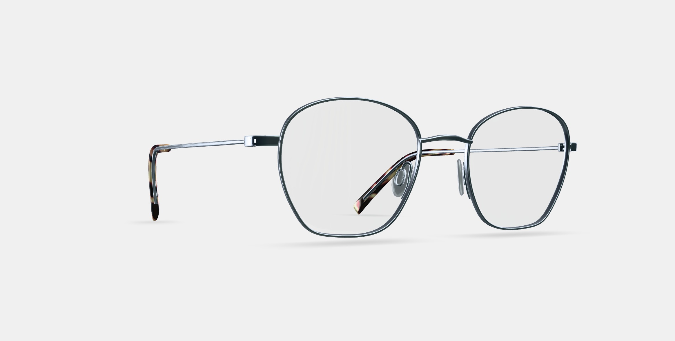 Robbie Eyeglasses in Antique Silver 3D model_9