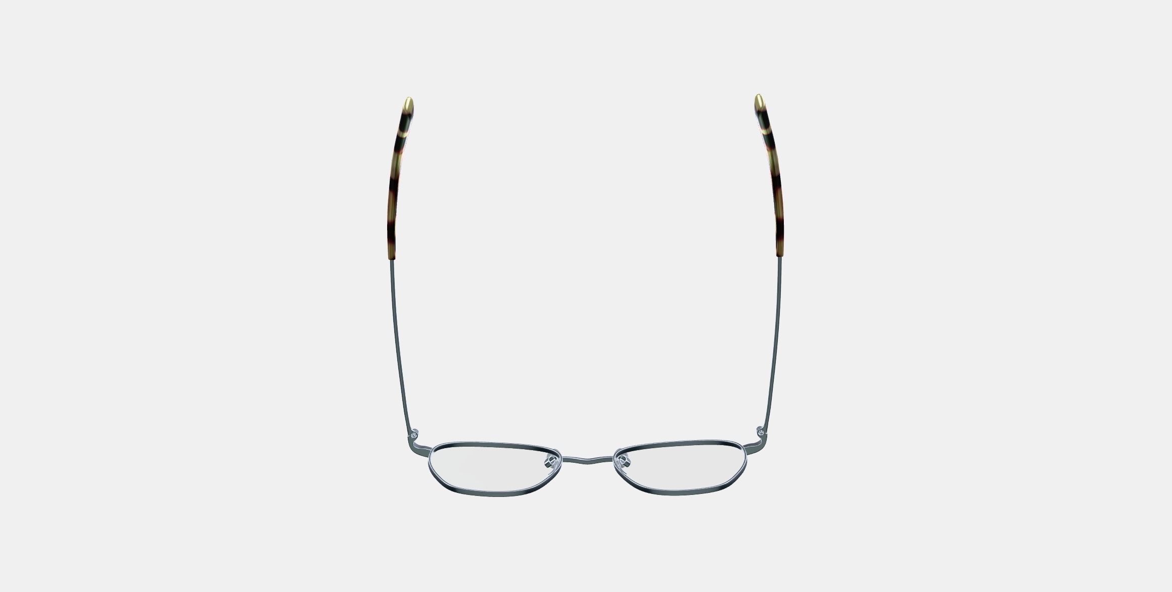 Robbie Eyeglasses in Antique Silver 3D model_7