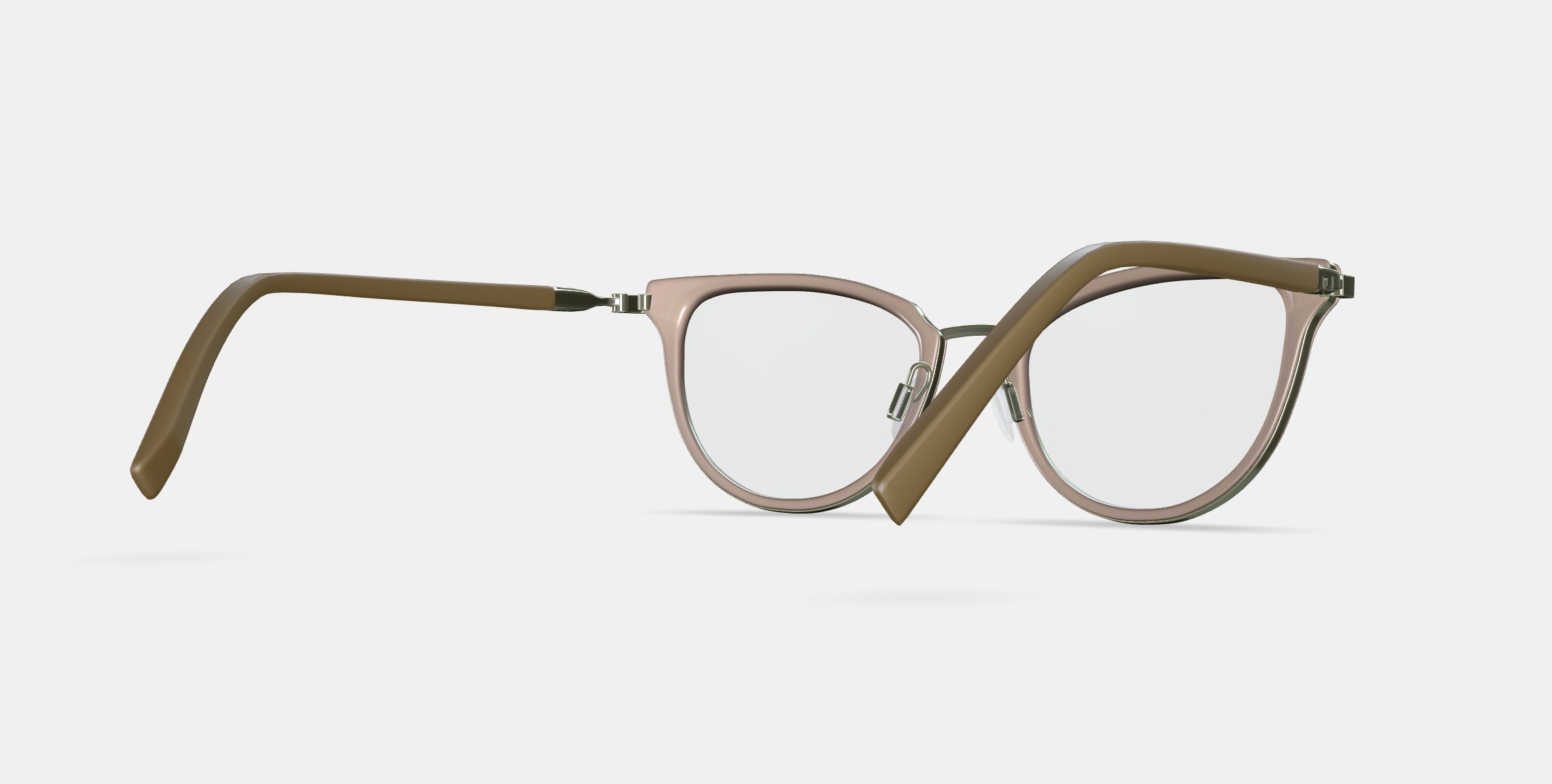 Toula Eyeglasses in Praline with Riesling 3D model_6