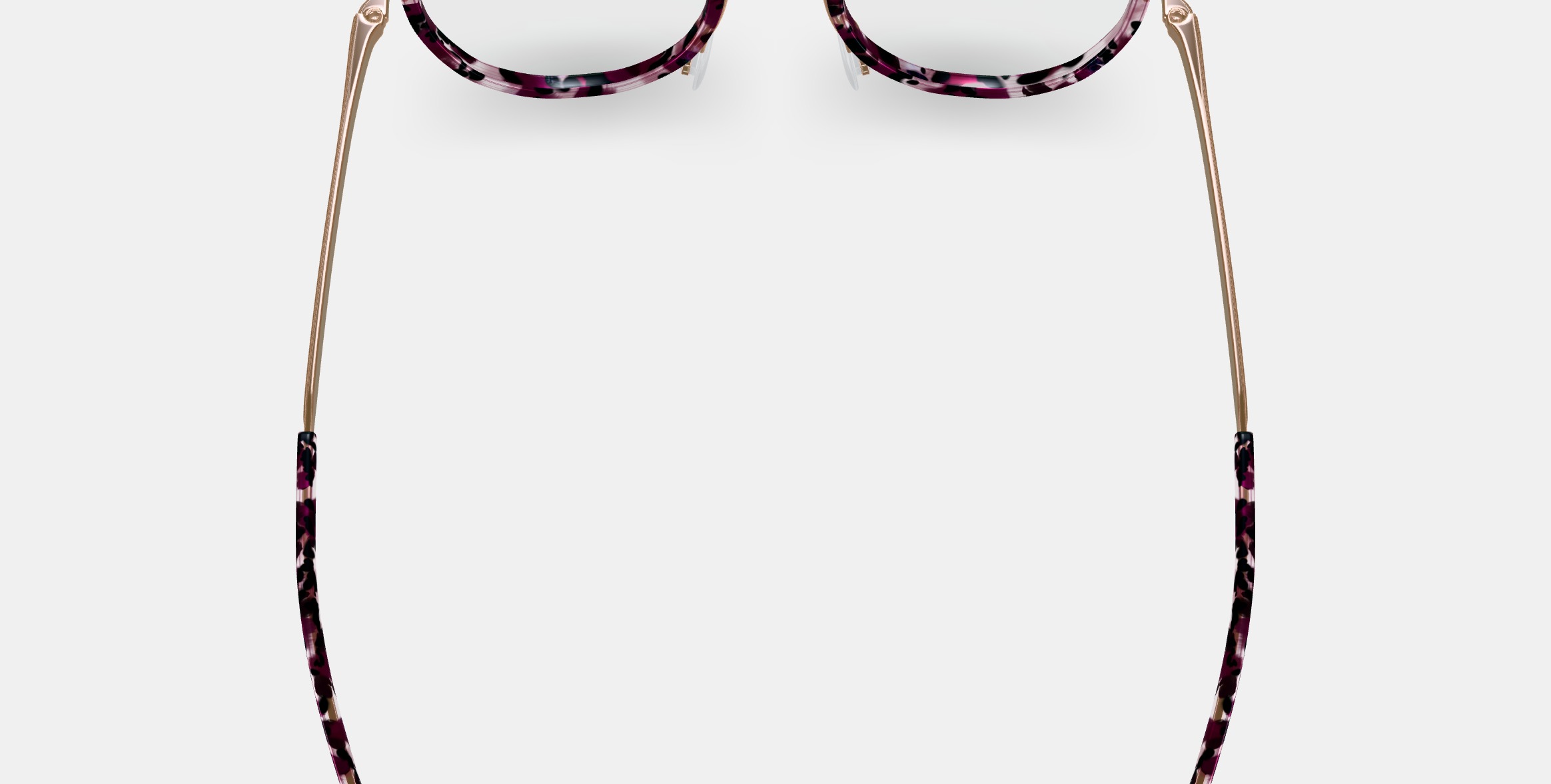 Dinah Eyeglasses in Violet Quartz Crystal with Polished Gold 3D model_6