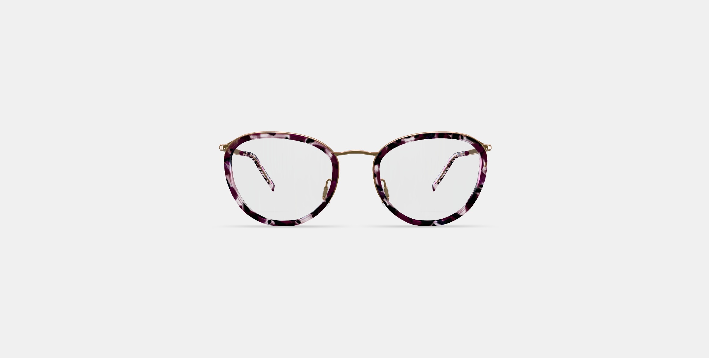 Dinah Eyeglasses in Violet Quartz Crystal with Polished Gold 3D model_9