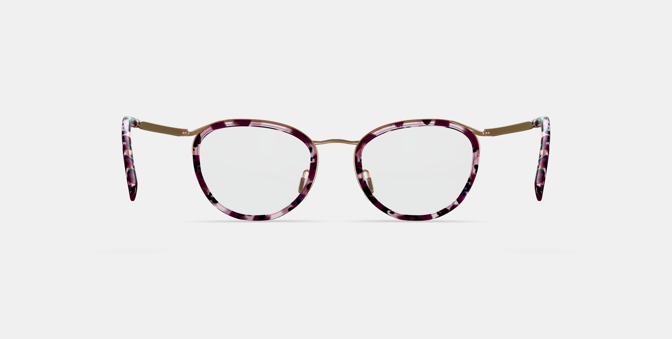 Dinah Eyeglasses in Violet Quartz Crystal with Polished Gold 3D model_15