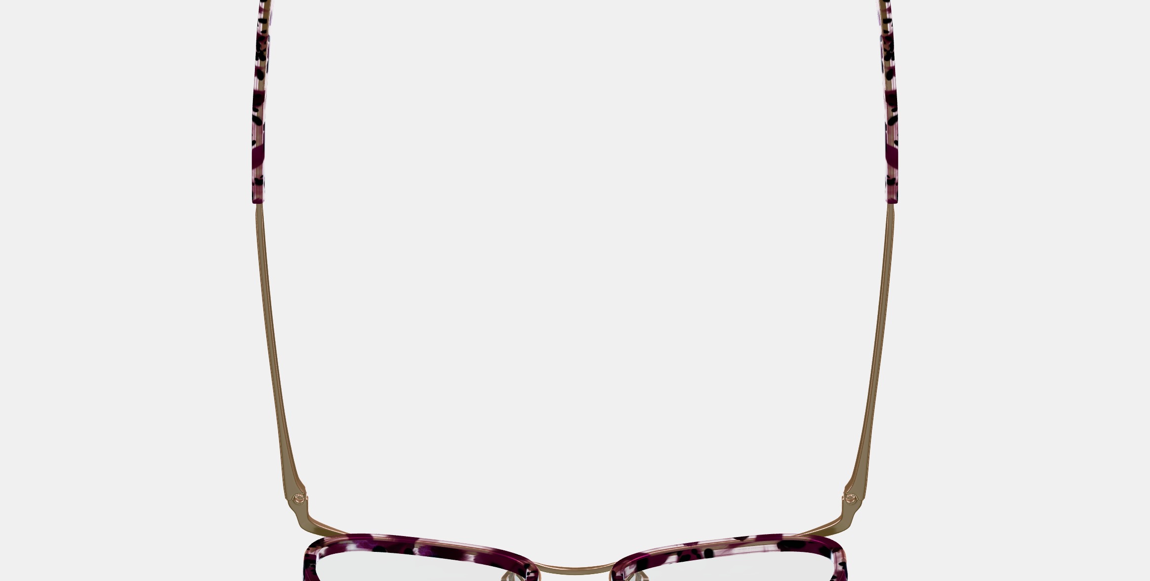 Dinah Eyeglasses in Violet Quartz Crystal with Polished Gold 3D model_8
