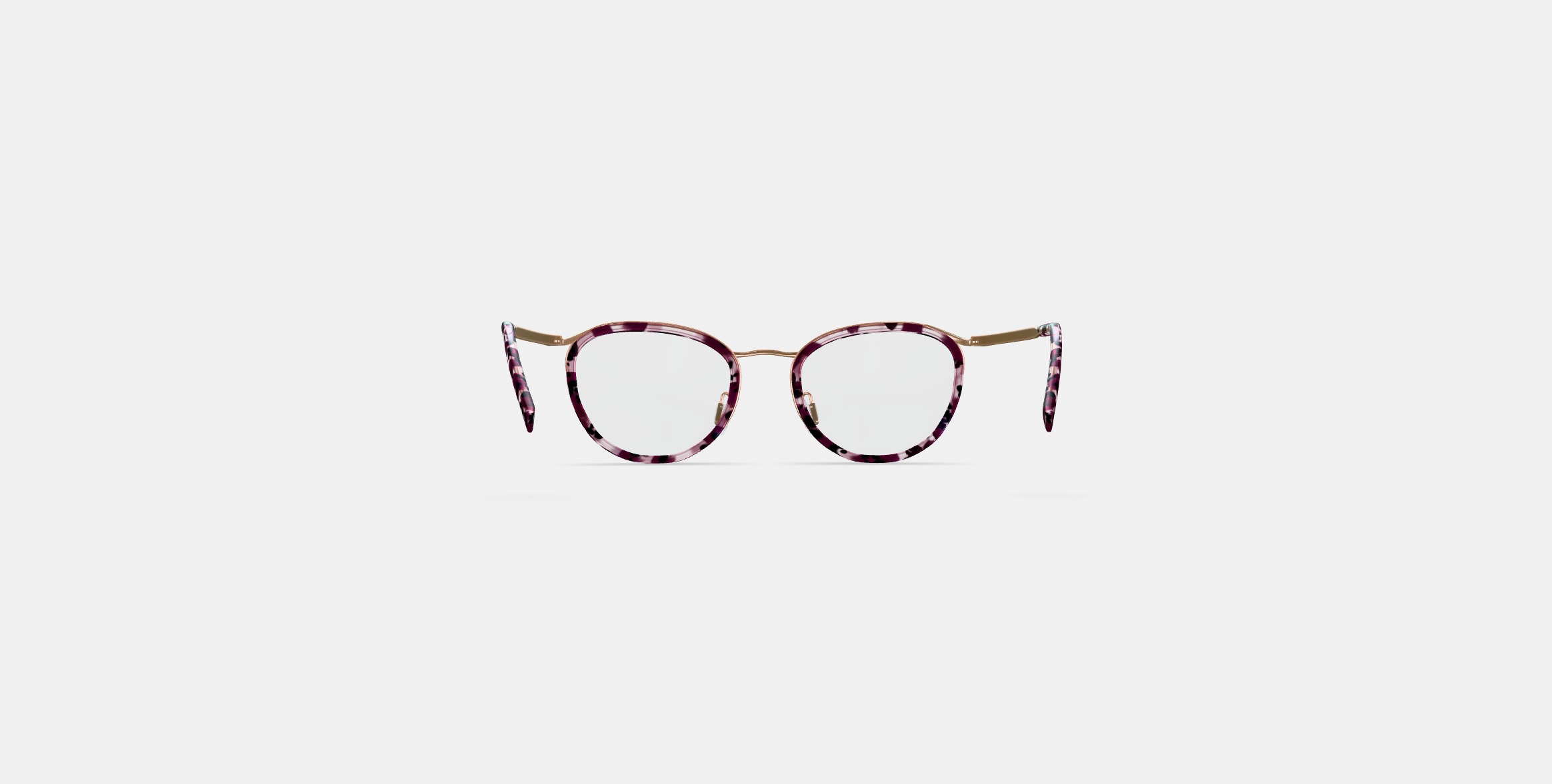 Dinah Eyeglasses in Violet Quartz Crystal with Polished Gold 3D model_14