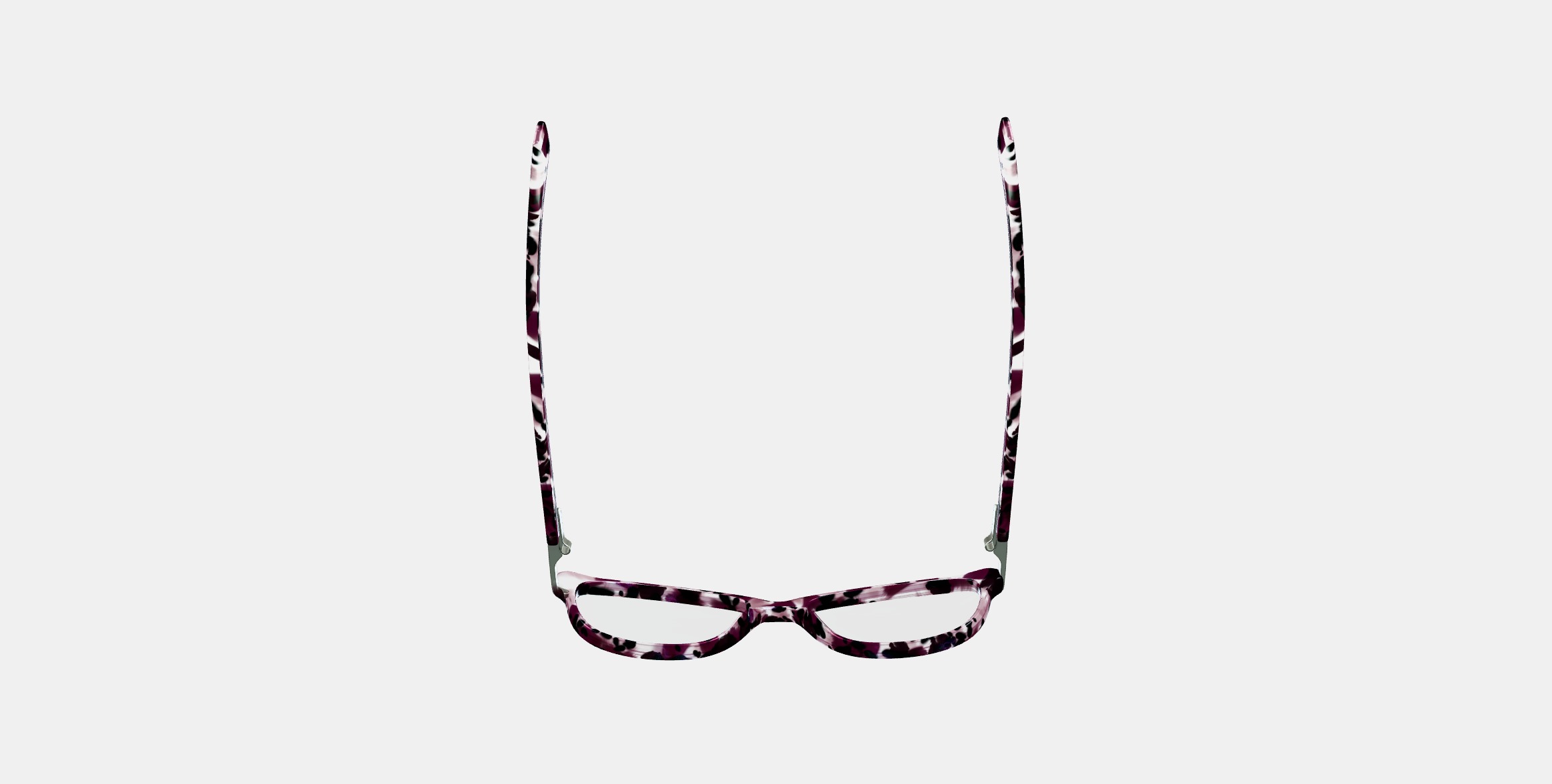 Daisy Eyeglasses in Violet Quartz Crystal with Polished Silver 3D model_7