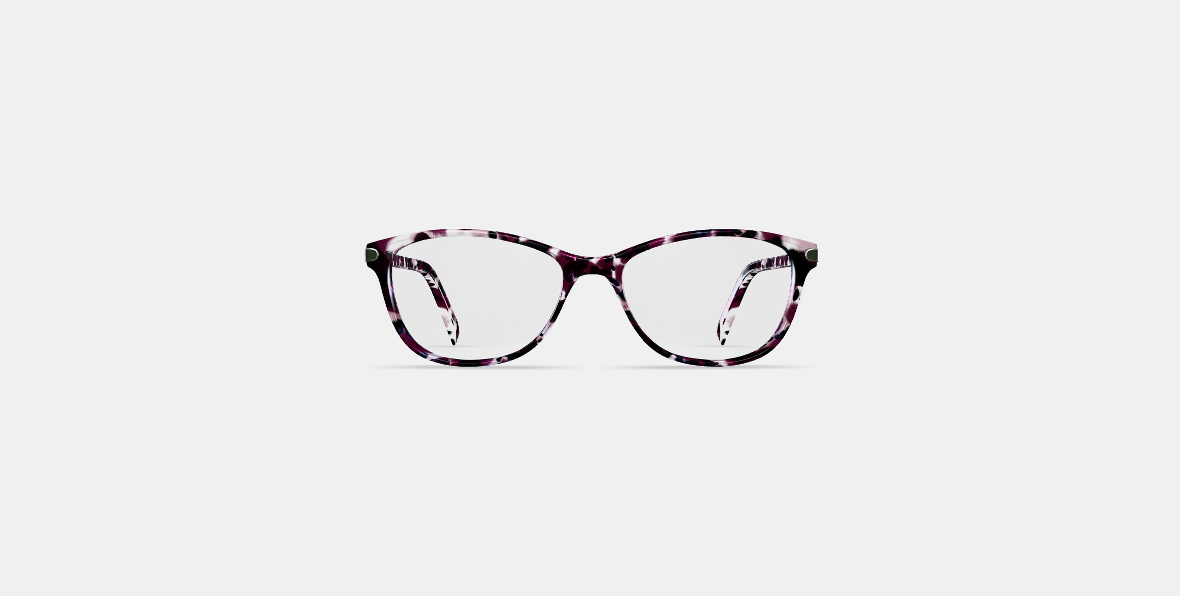 Daisy Eyeglasses in Violet Quartz Crystal with Polished Silver 3D model_10
