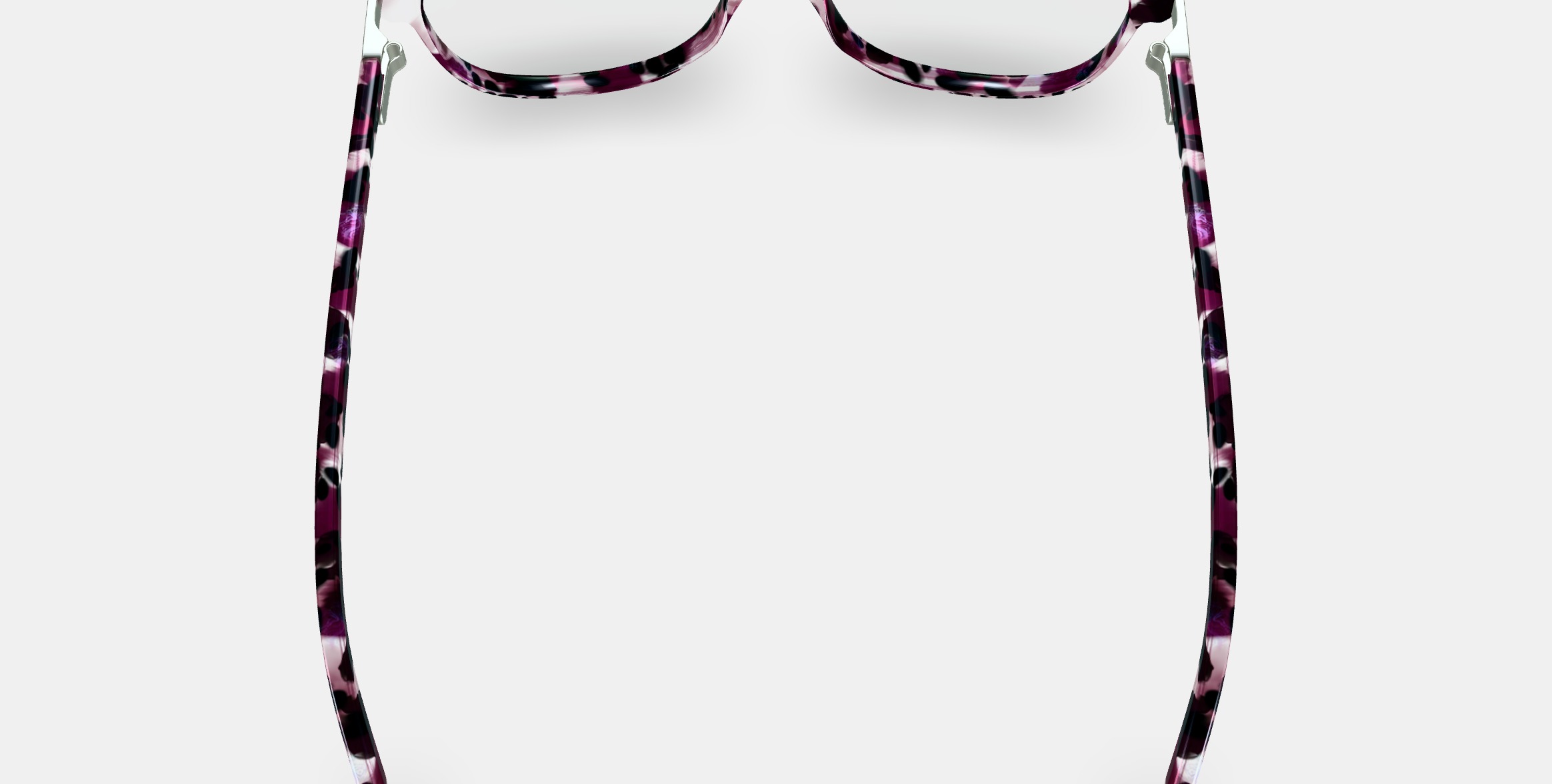 Daisy Eyeglasses in Violet Quartz Crystal with Polished Silver 3D model_4