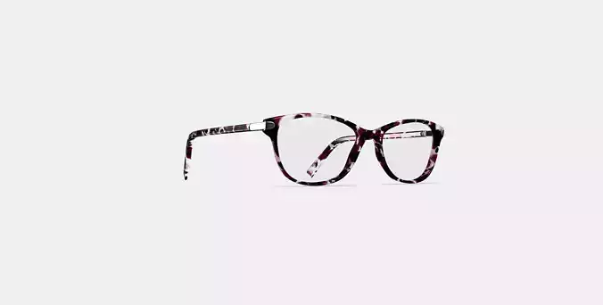 Daisy Eyeglasses in Violet Quartz Crystal with Polished Silver