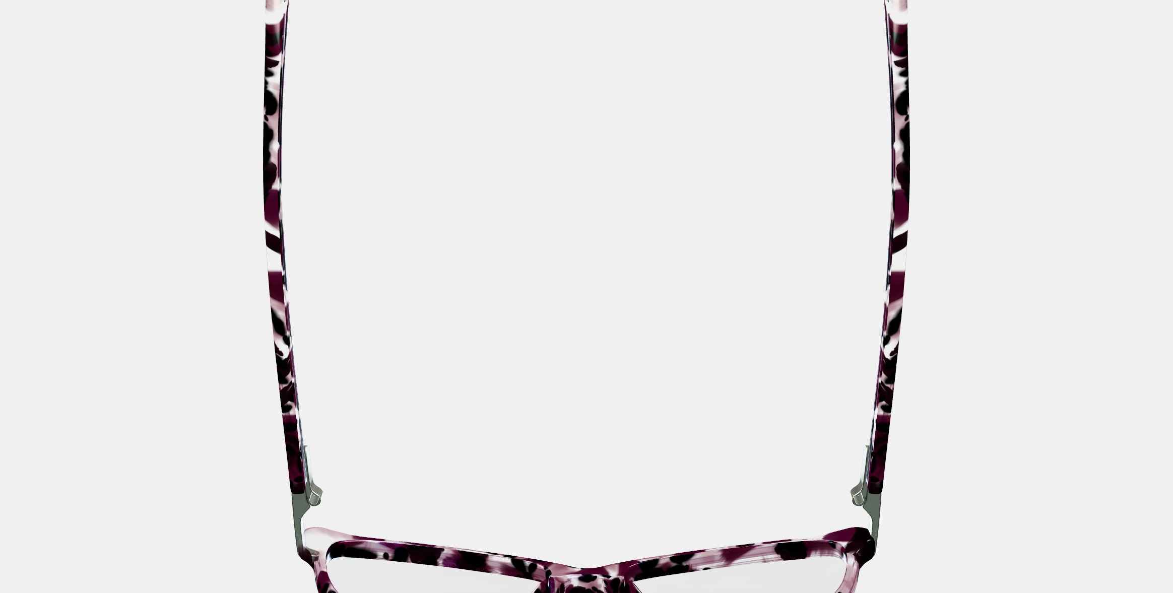 Daisy Eyeglasses in Violet Quartz Crystal with Polished Silver 3D model_8