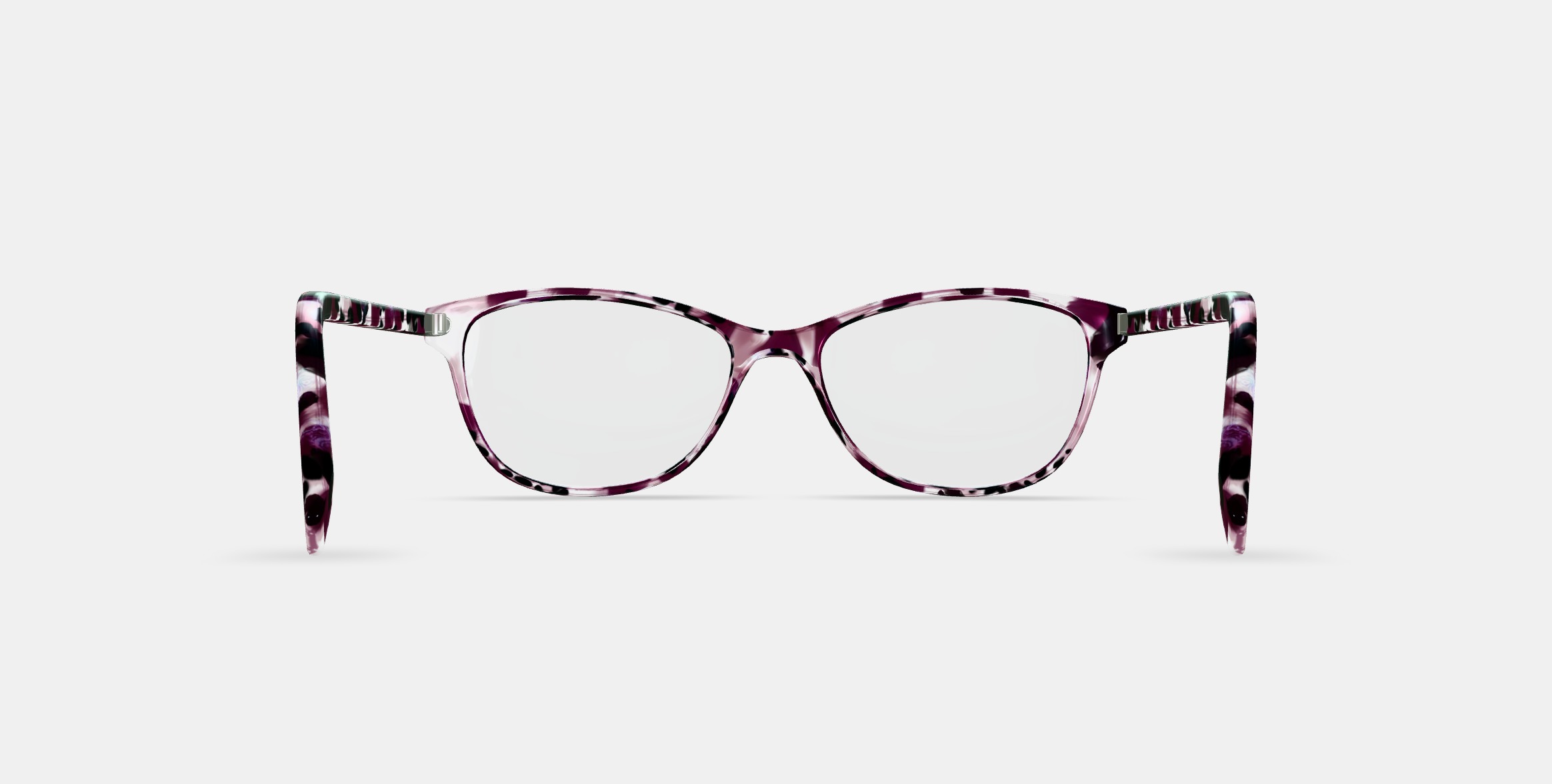 Daisy Eyeglasses in Violet Quartz Crystal with Polished Silver 3D model_15