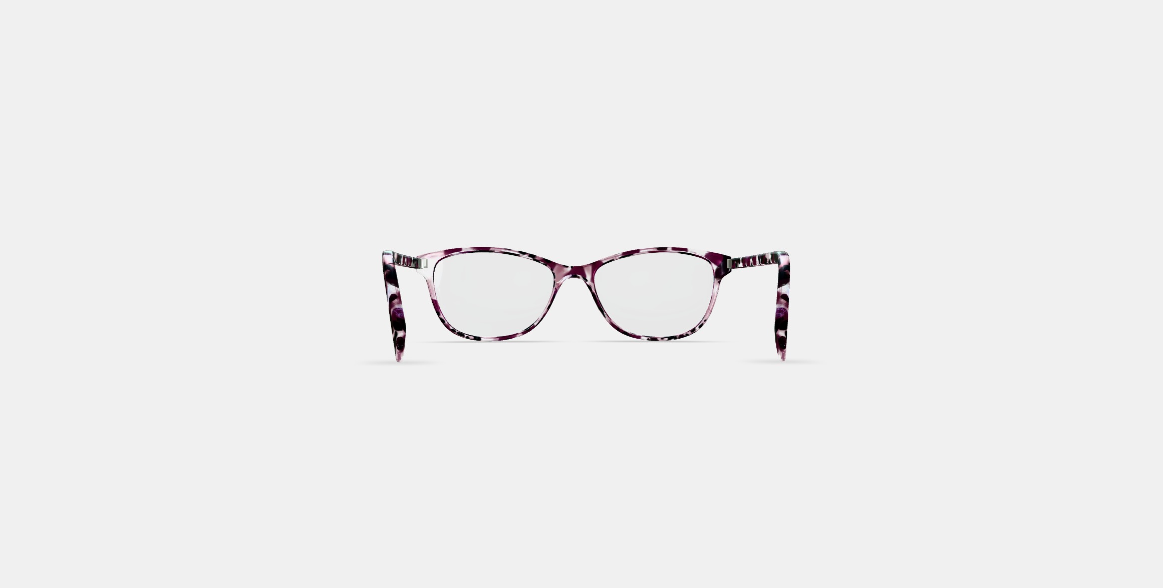 Daisy Eyeglasses in Violet Quartz Crystal with Polished Silver 3D model_14