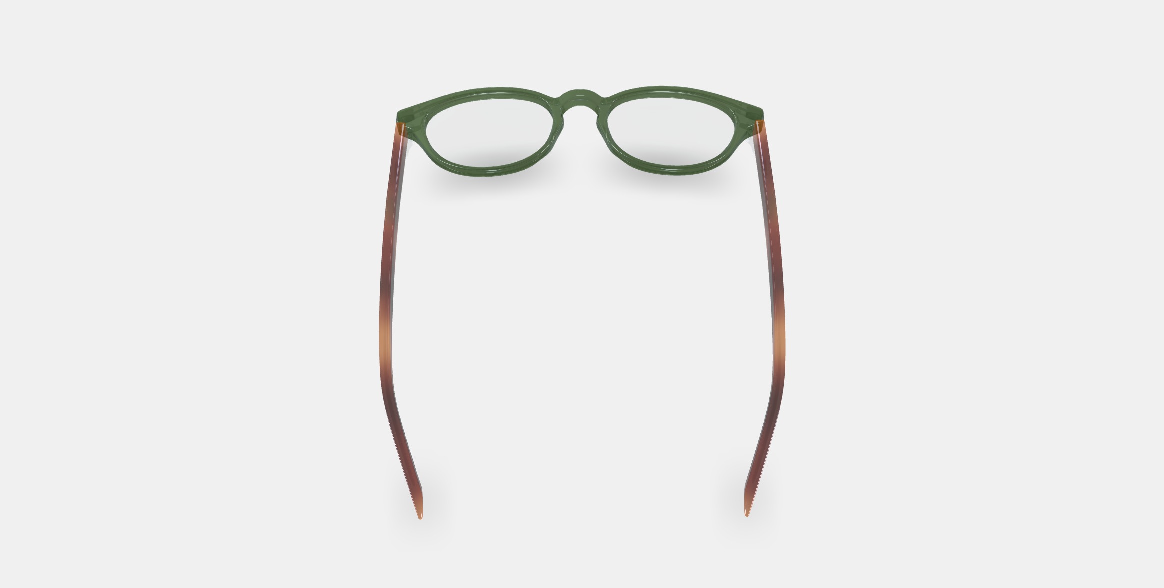 Percey Eyeglasses in Seaweed Crystal with Amber Tortoise 3D model_3