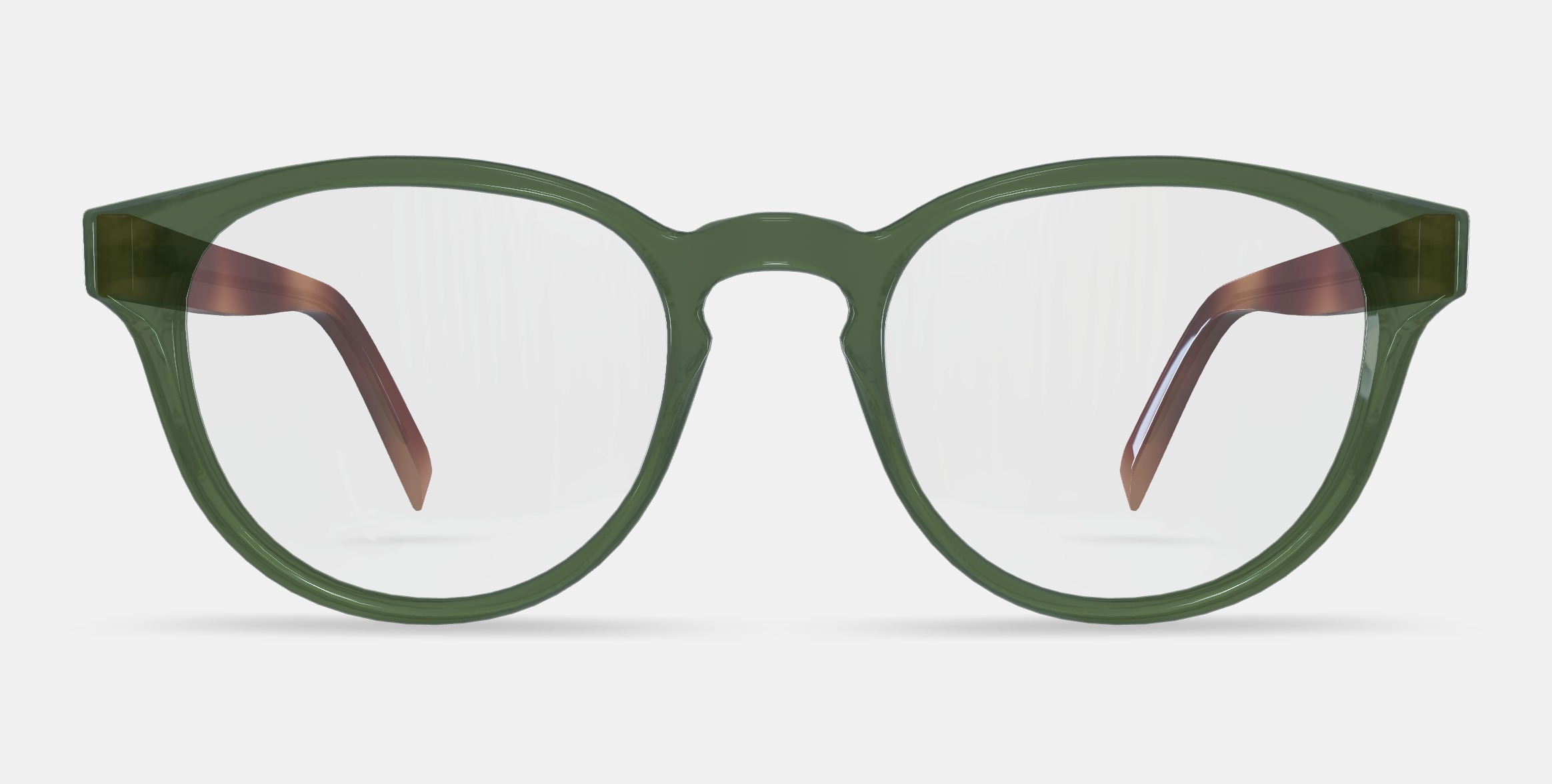 Percey Eyeglasses in Seaweed Crystal with Amber Tortoise 3D model_11