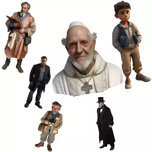 Historical and Fictional Character Set 3D print model