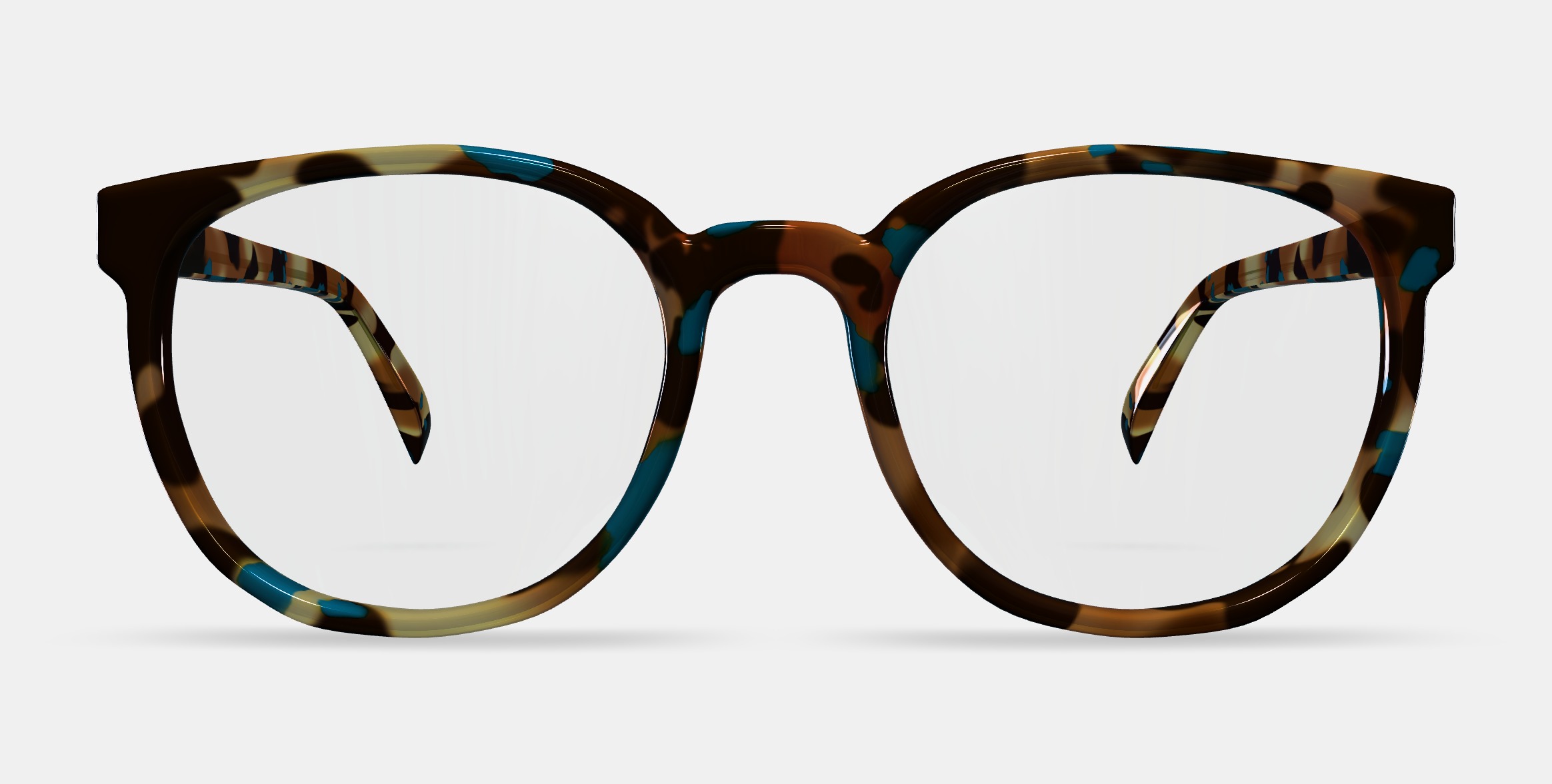 Gillian Eyeglasses in Teal Tortoise 3D model_11