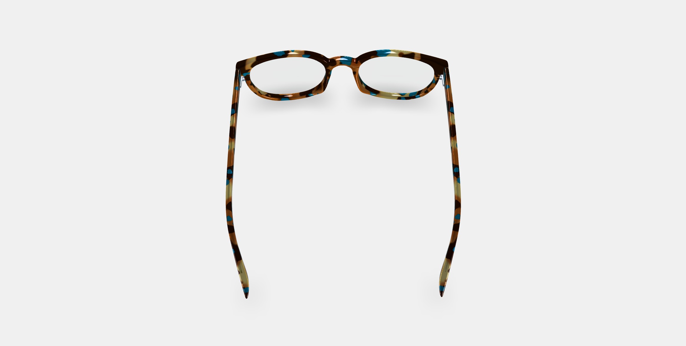 Gillian Eyeglasses in Teal Tortoise 3D model_3