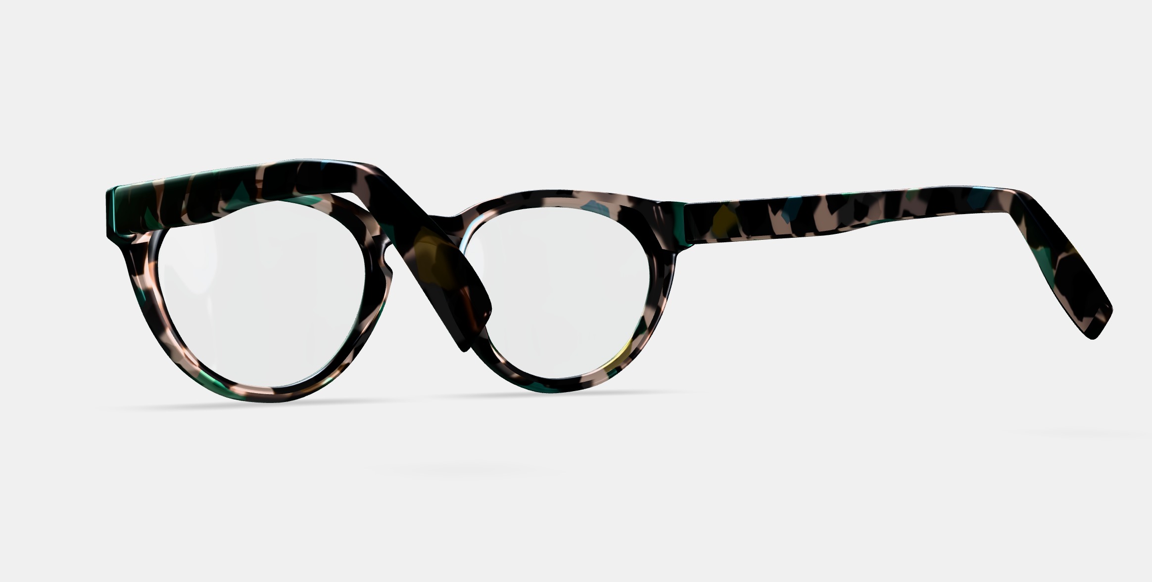 Isla Eyeglasses in Aventurine Tortoise 3D model_7