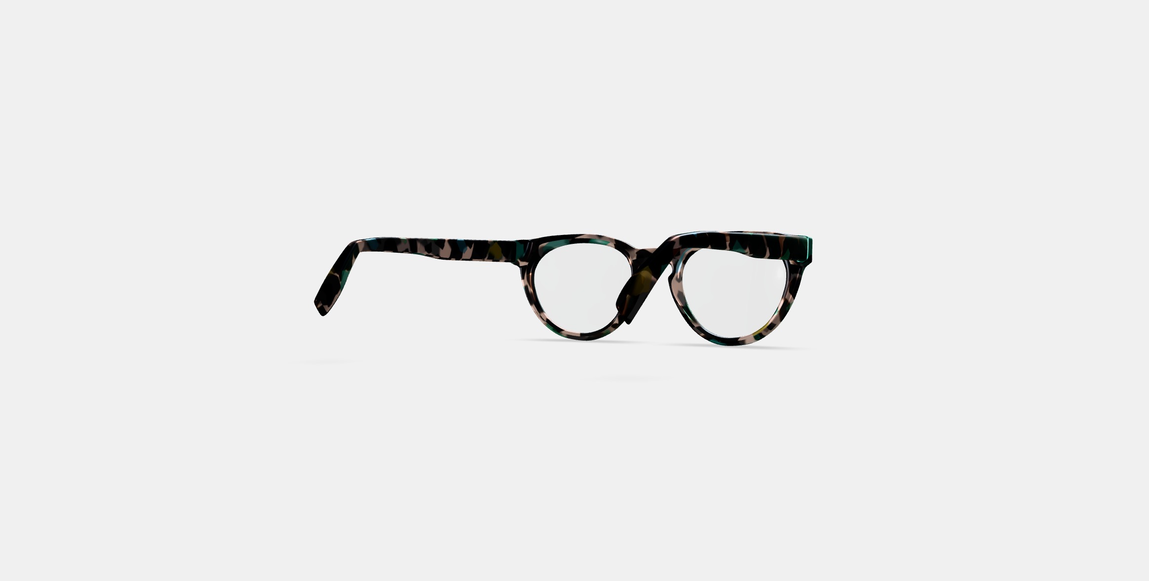 Isla Eyeglasses in Aventurine Tortoise 3D model_4