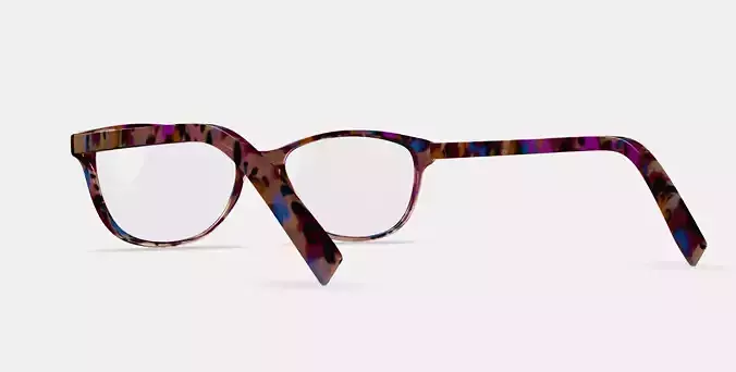 Daisy Eyeglasses in Confetti Tortoise 3D model