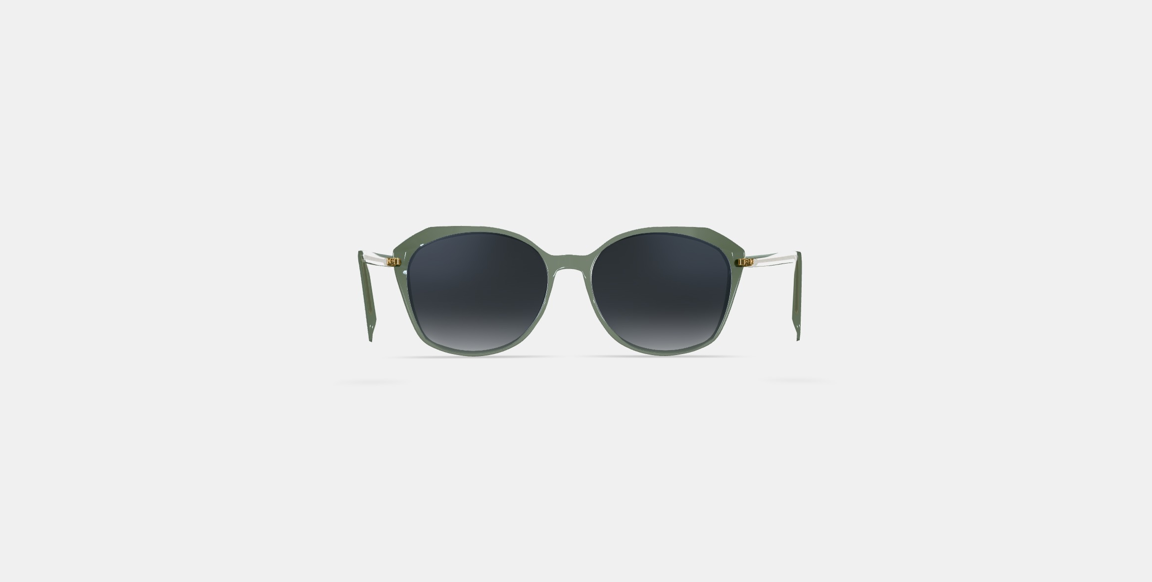 Nancy Sunglasses in Palm Crystal with Polished Gold 3D model_14