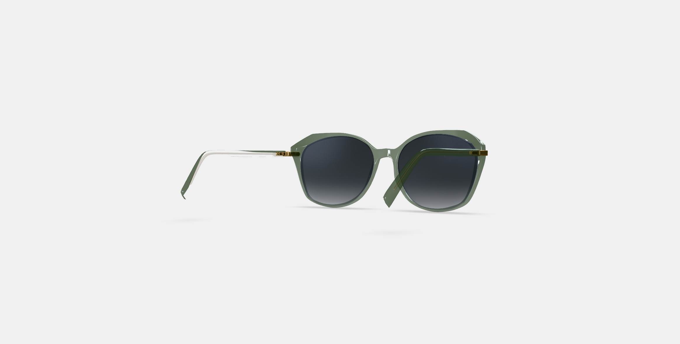 Nancy Sunglasses in Palm Crystal with Polished Gold 3D model_3