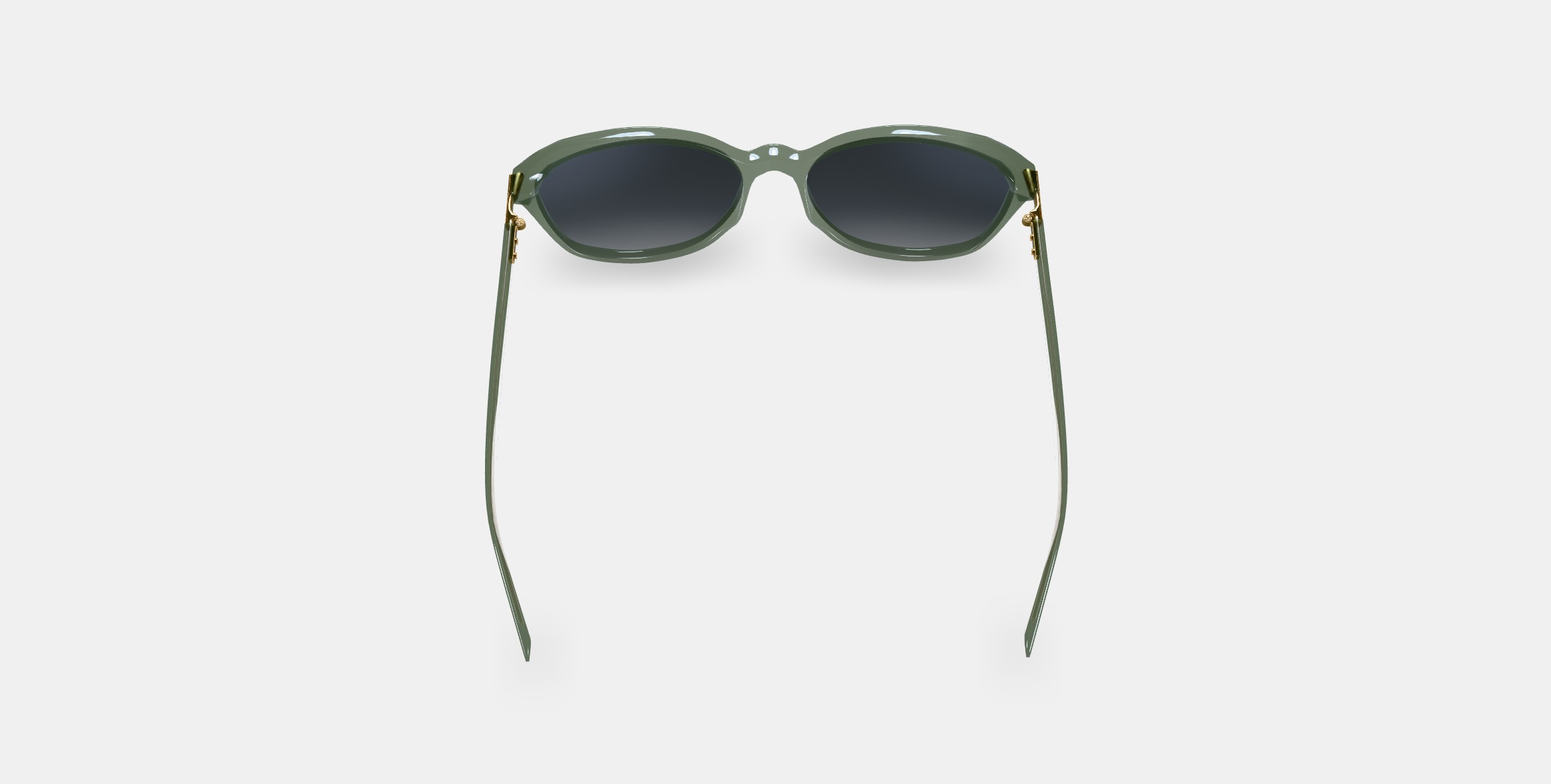 Nancy Sunglasses in Palm Crystal with Polished Gold 3D model_2