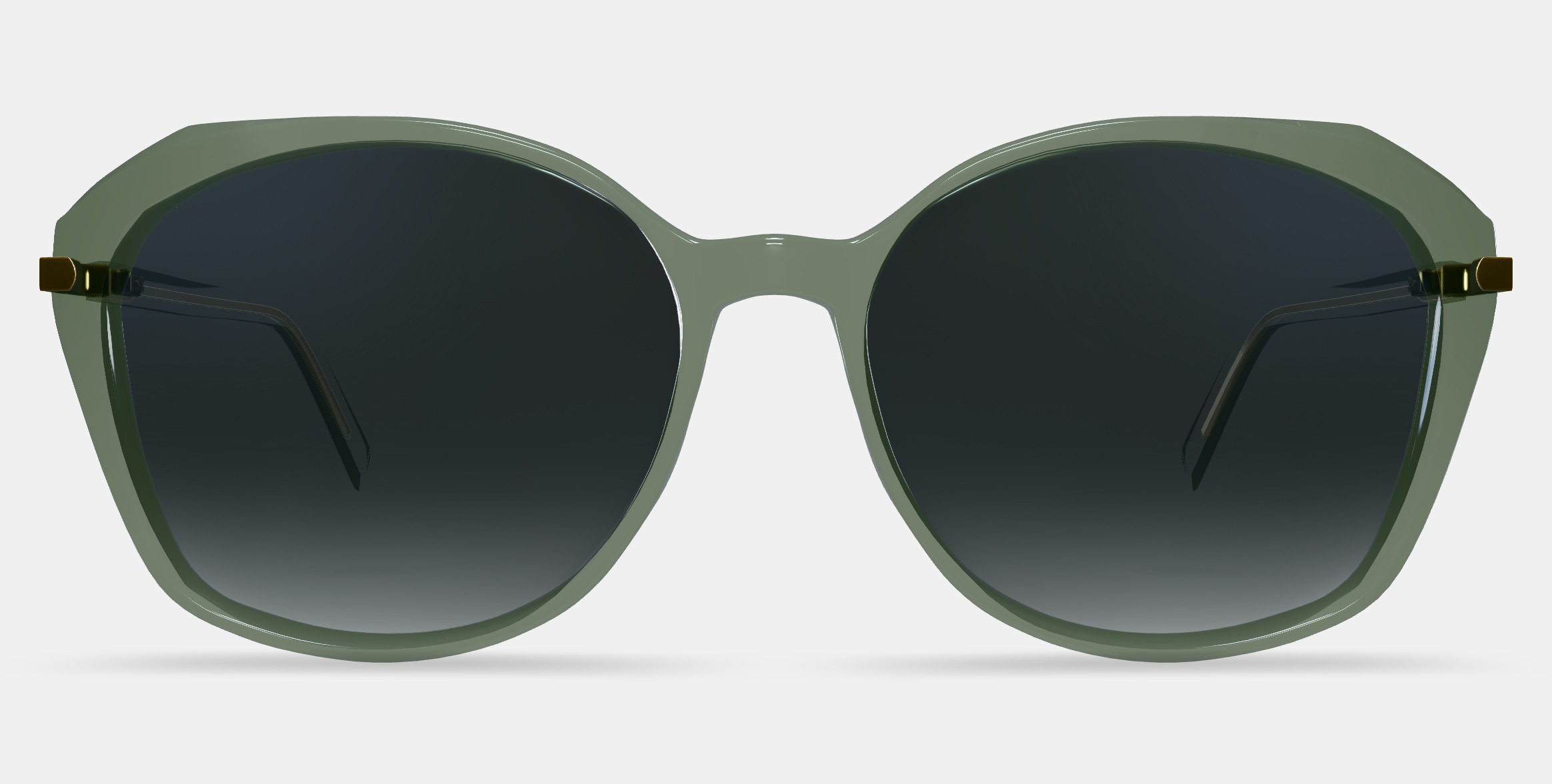 Nancy Sunglasses in Palm Crystal with Polished Gold 3D model_11